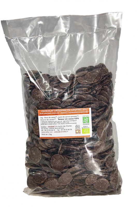 Galets chocolat noir 63%