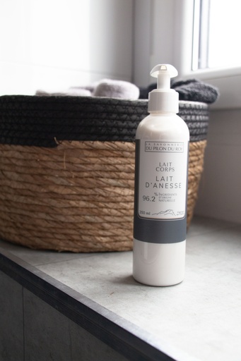Lait corps au Lait d’ânesse Bio 250ml – La Savonnerie du Pilon du Roy